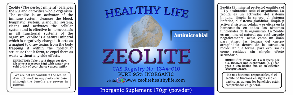 Label zeolite antimicrobial